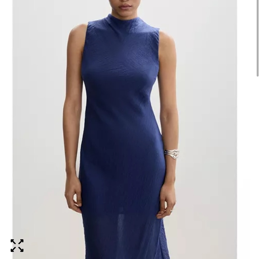 MANGO Navy / Purple Dress